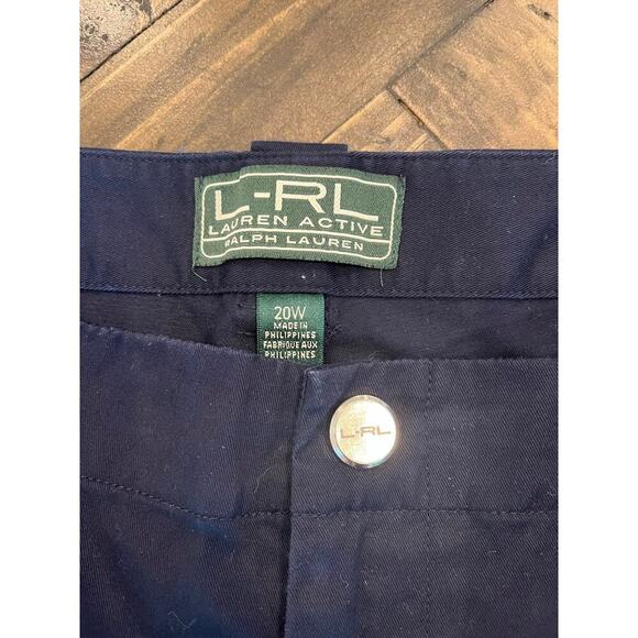 Ralph Lauren Lauren Active Pants Womens 20W Navy Cotton Golf Plus Size Stretchy - Picture 2 of 8